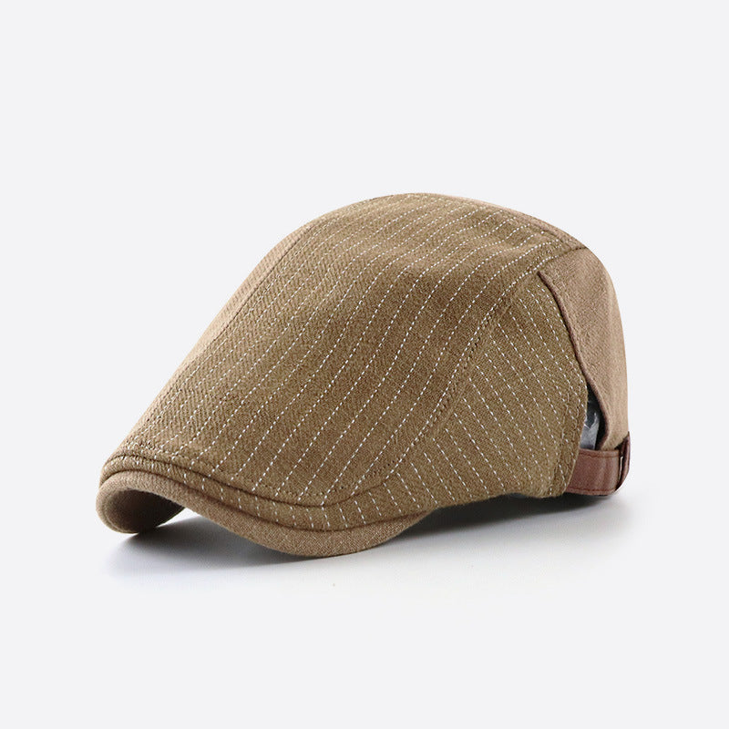 Striped Flat Cap