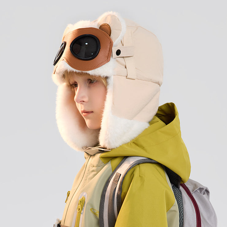 Children's Trapper Winter Windproof Cold Protection Goggles Flight Hat
