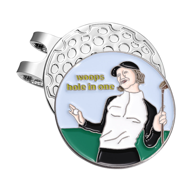 Mark Metal Magnetic Cartoon Ball Position Marker Personalized Golf Hat Clip
