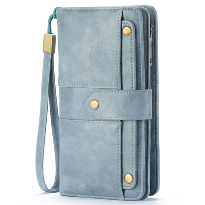 Anti-Theft Brushed Long Wallet Oil Wax Leather Women 70% off Wallet