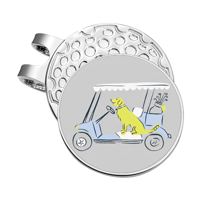 Golf Series GOLF Metal Magnetic Cartoon Ball Position Marker Personalized Hat Clip