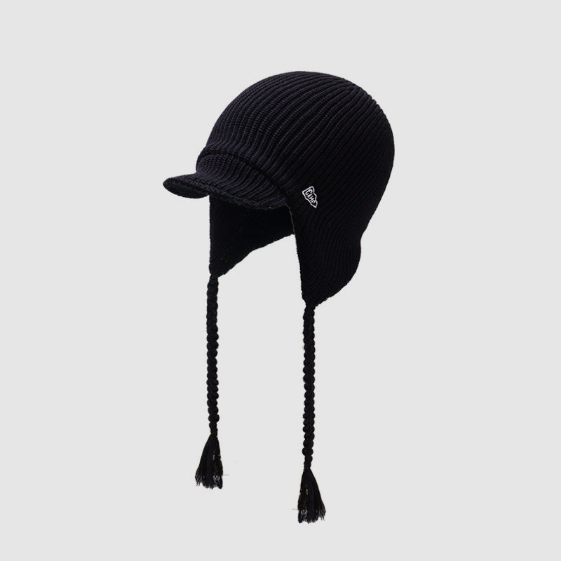 Cycling & Commute Knitted Tassel Ear Flap Hat