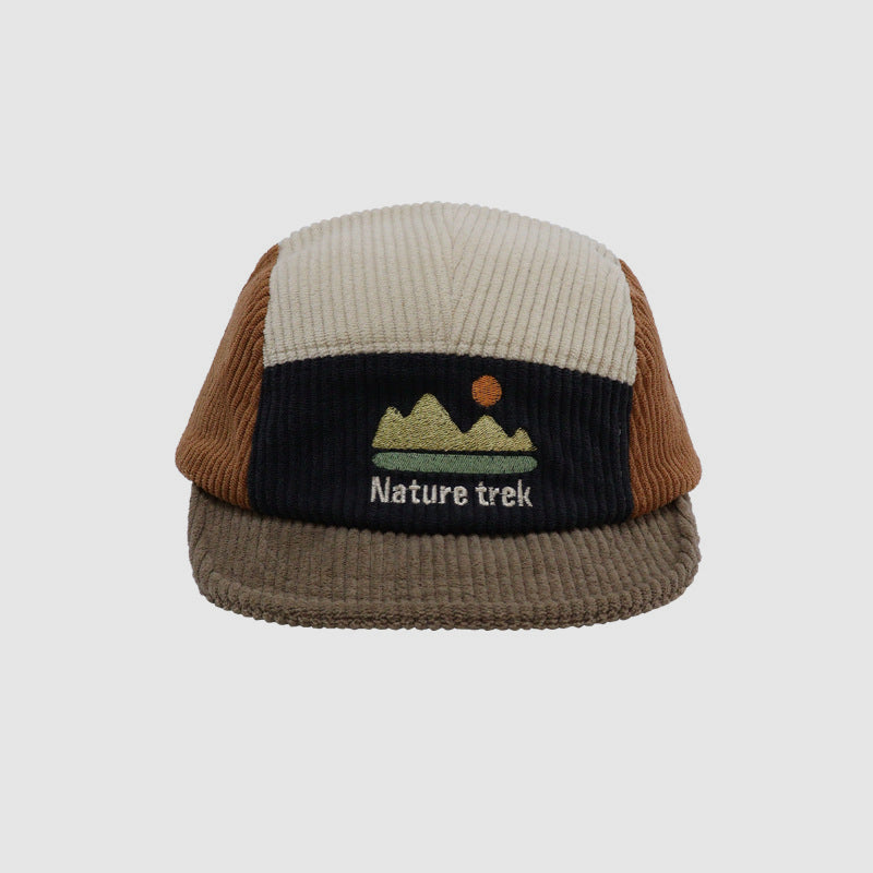 Corduroy Color-Block 5-Panel Baseball Cap