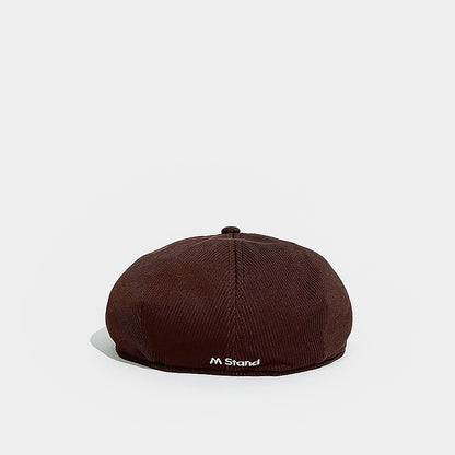 Corduroy Solid Color Flat Cap