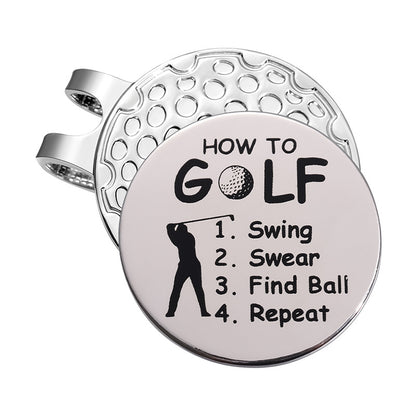 Golf Style Magnetic Metal Hat Clip Detachable Magnetic Round Ball Position Marker