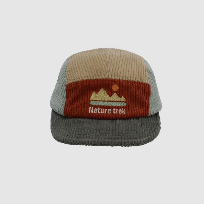 Corduroy Color-Block 5-Panel Baseball Cap