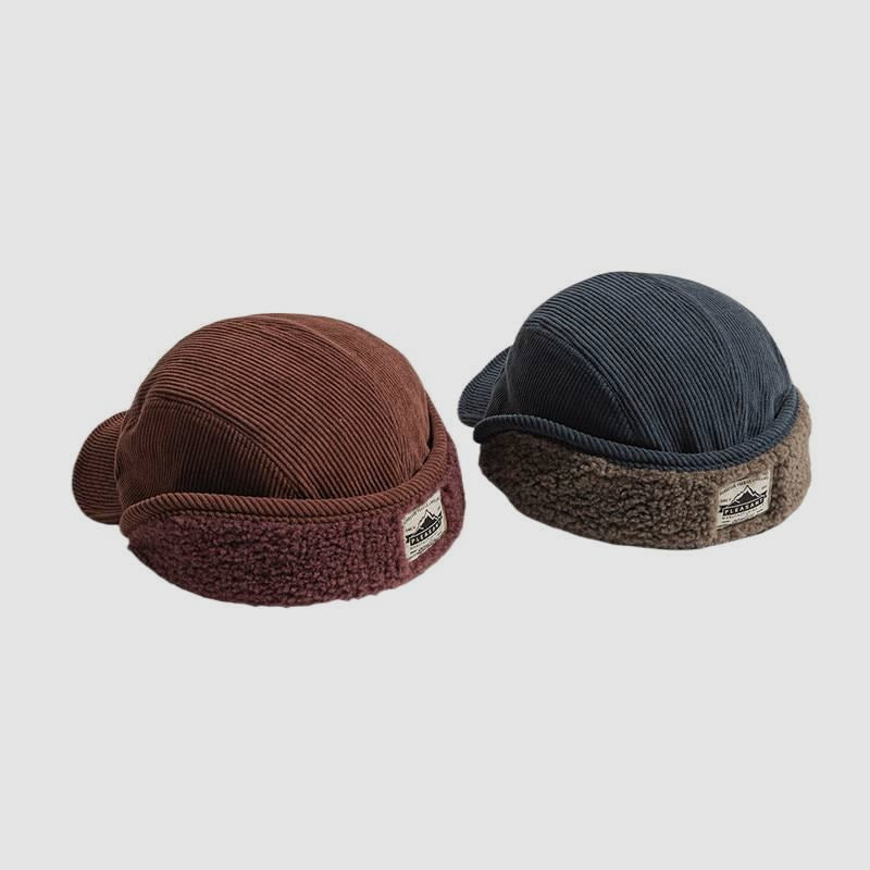 Retro Corduroy Winter Hat