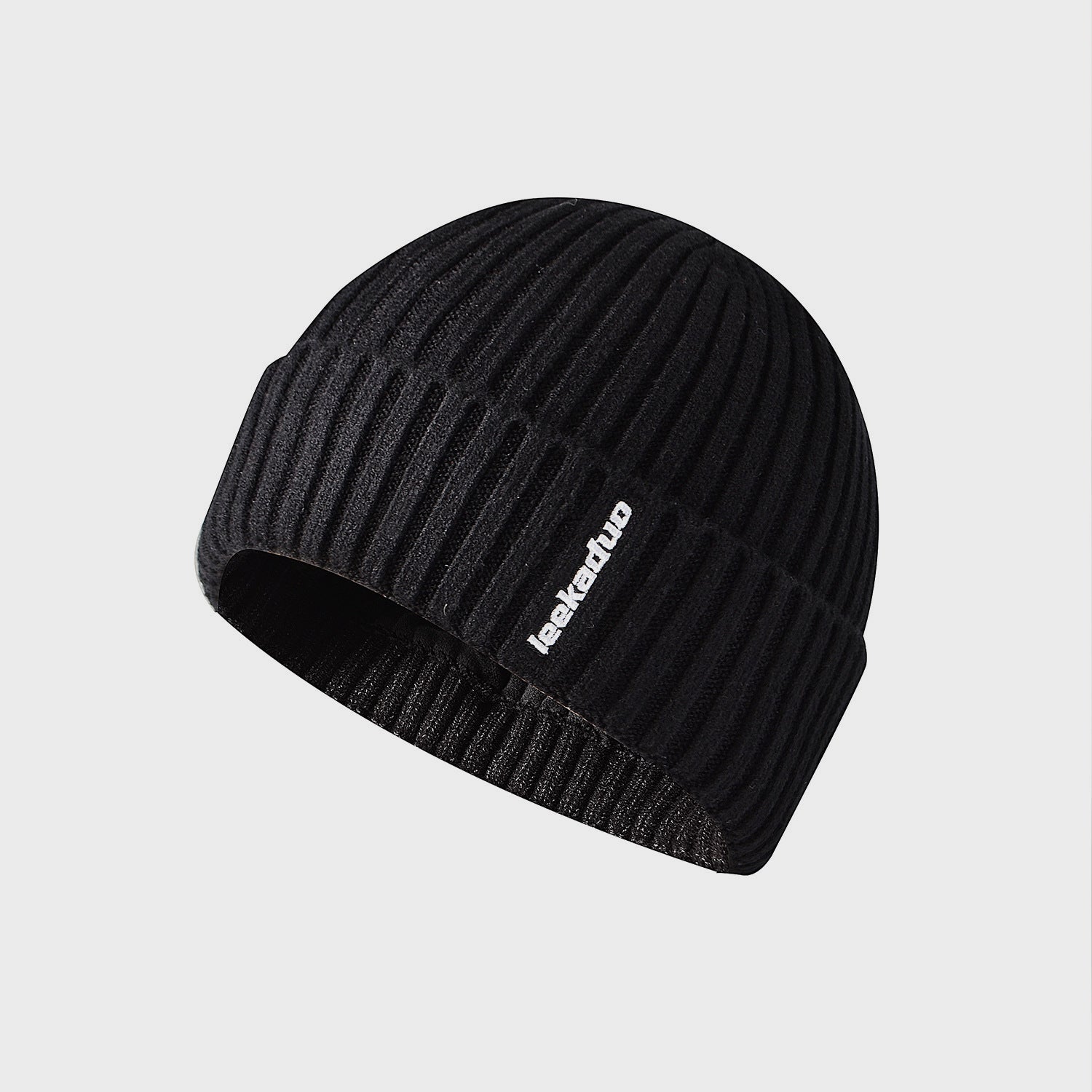 Embroidered Cuffed Dome Hat Outdoor Knitted Wool Hat