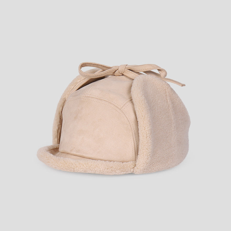 Suede Women's Ear Protection Windproof and Coldproof Hat