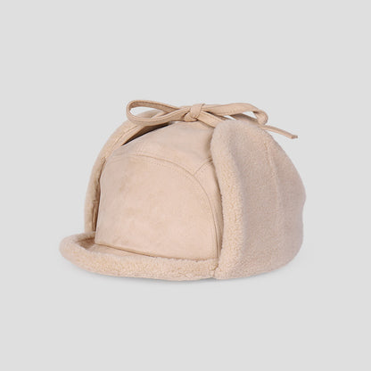 Suede Women's Ear Protection Windproof and Coldproof Hat