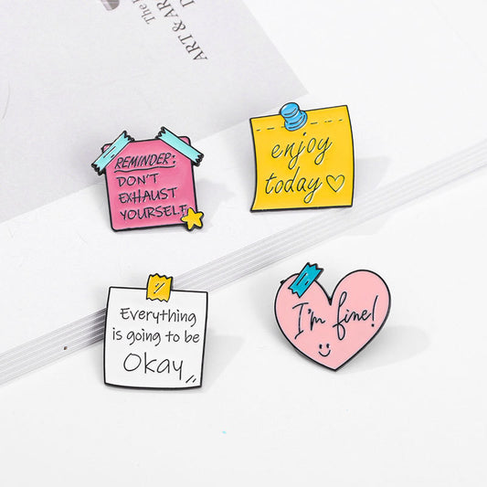 Inspirational Positive Slogan Sweet Style Alloy Spur Badge