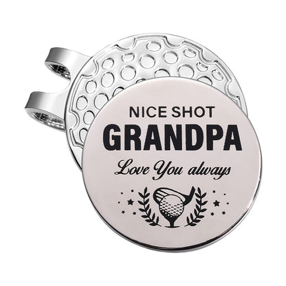 Golf Style Magnetic Metal Hat Clip Detachable Magnetic Round Ball Position Marker