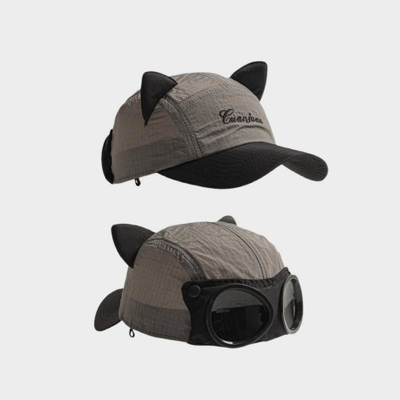 Sunglasses Pilot Hat Color Block Quick-Dry Baseball Cap