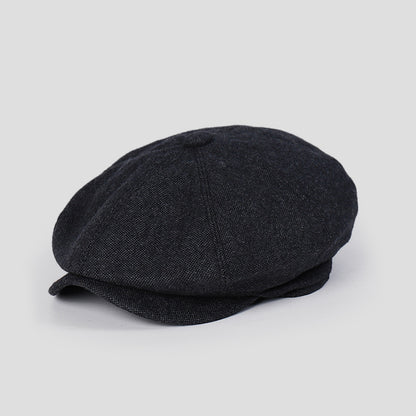 Thin Woolen 60% Wool High-End Flat Cap
