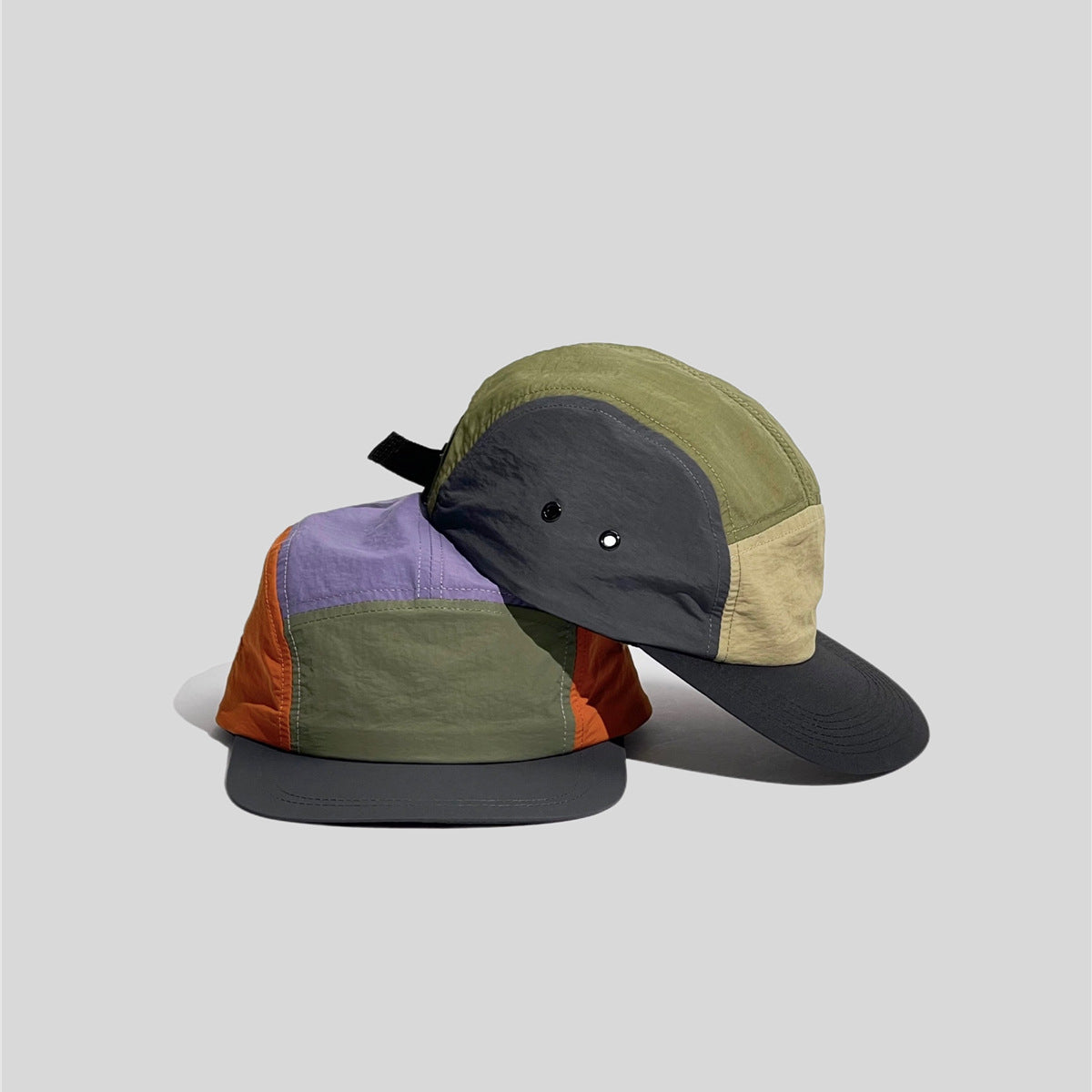 Casquette à 5 panneaux à séchage rapide Colorblock