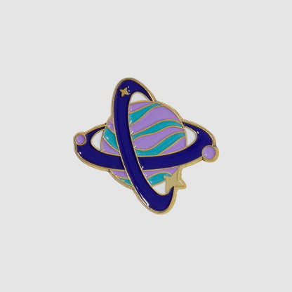 Space Alloy Brooch Planet Metal Badge