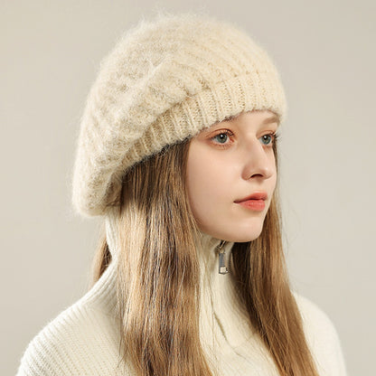 Womens Big Head Mohair Beret