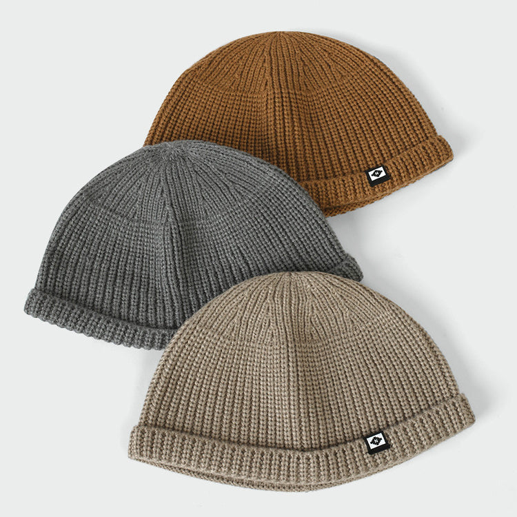 Plain Cuffed Warm Docker Cap