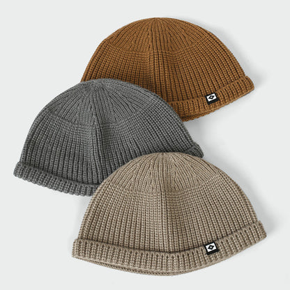 Plain Cuffed Warm Docker Cap