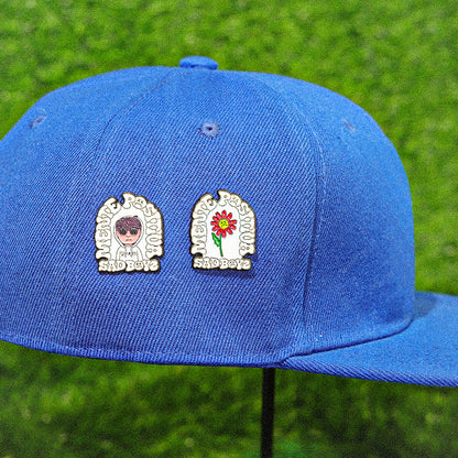Creative Anime Character Hat Badge Sunflower Shape Letter Pin Hat Clip