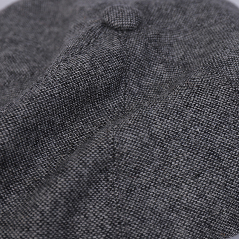 Thin Woolen 60% Wool High-End Flat Cap