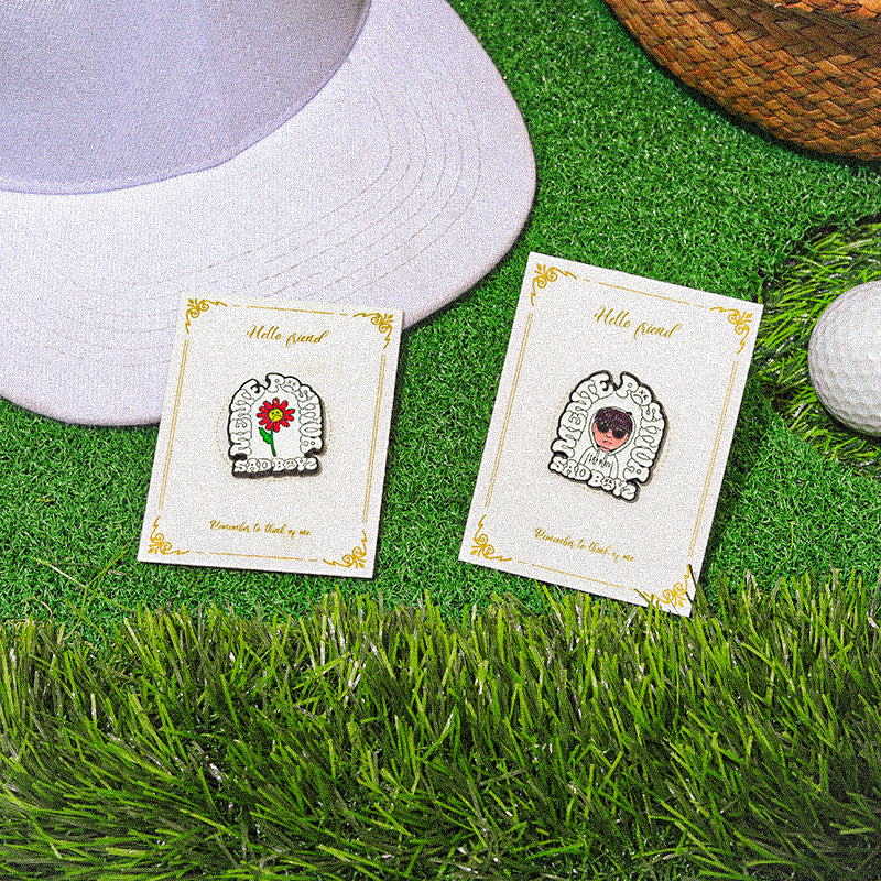 Creative Anime Character Hat Badge Sunflower Shape Letter Pin Hat Clip