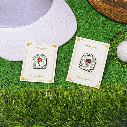 Creative Anime Character Hat Badge Sunflower Shape Letter Pin Hat Clip