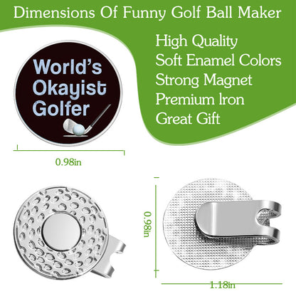GOLF Metal Magnetic Ball Position Marker Personalized Golf Hat Clip Decoration