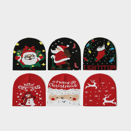 Christmas woolen knitted hat for warmth and cold protection