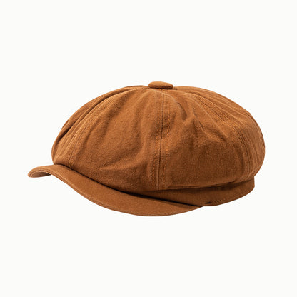 Autumn and winter cotton solid color simple flat cap