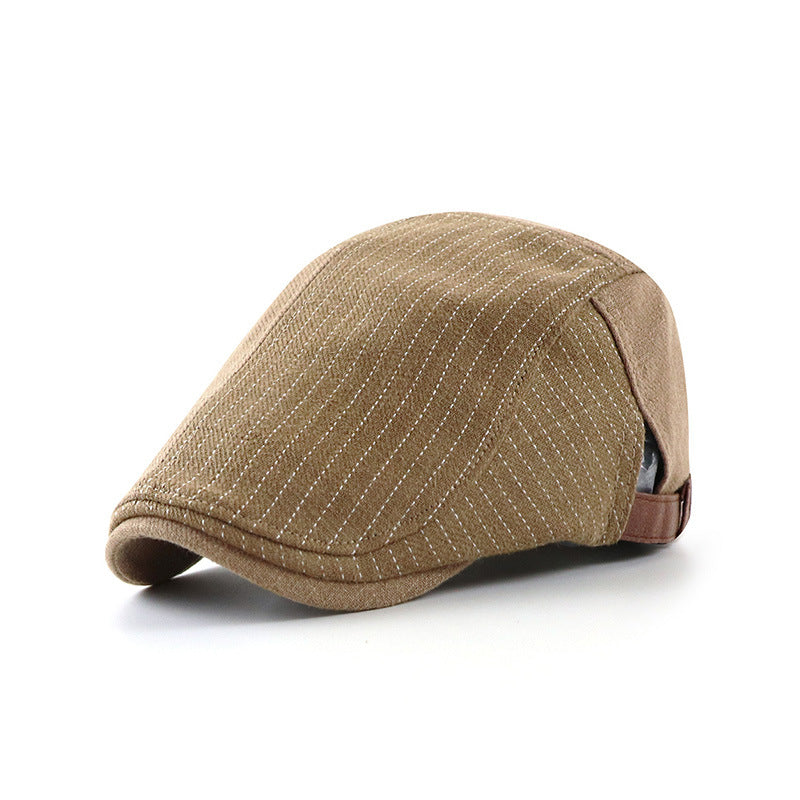 Striped Flat Cap