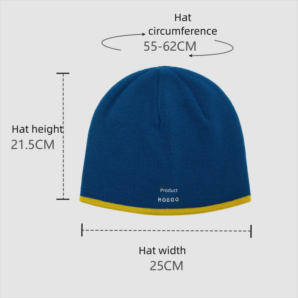 Big Head Stretchy Warm Knit Beanie