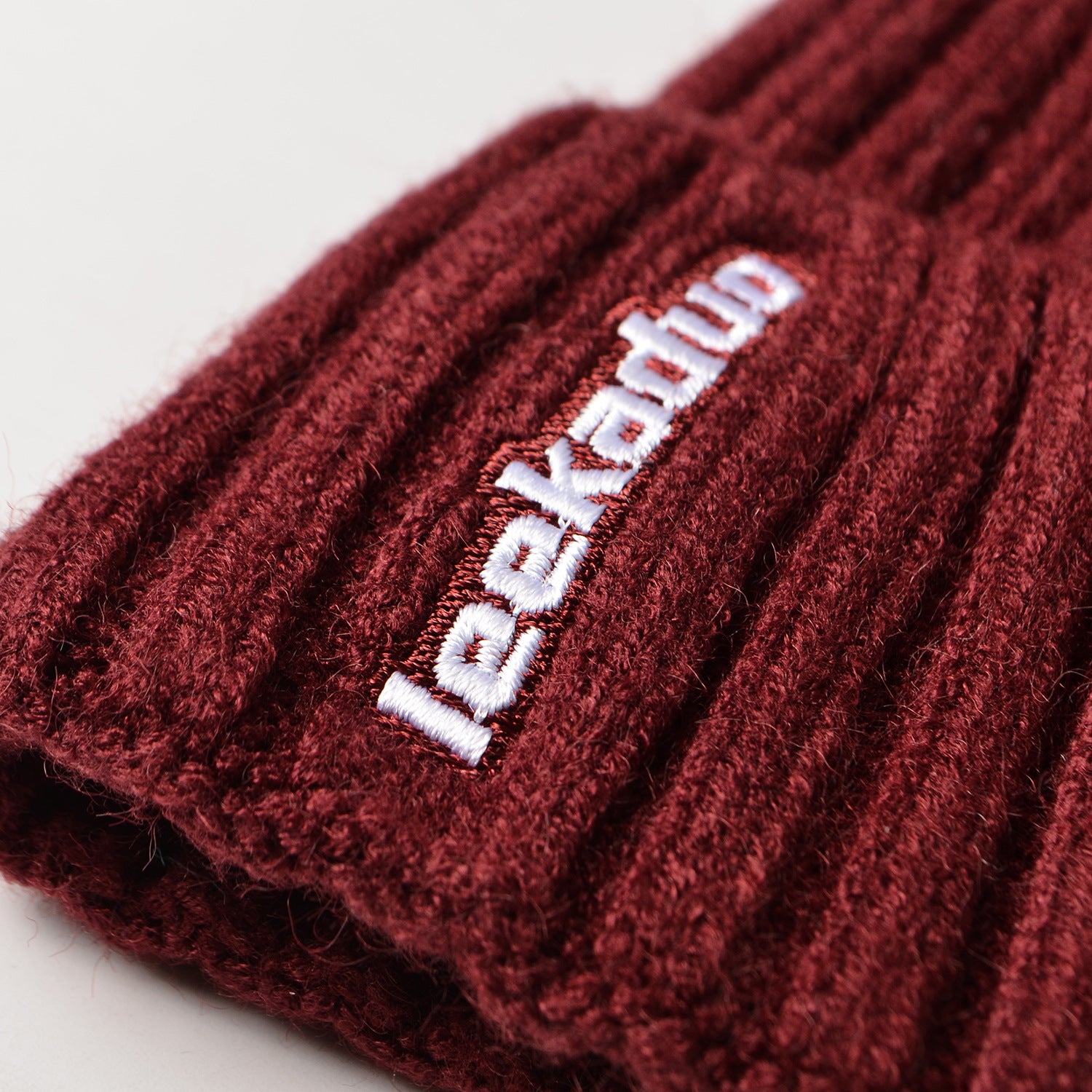 Embroidered Cuffed Dome Hat Outdoor Knitted Wool Hat