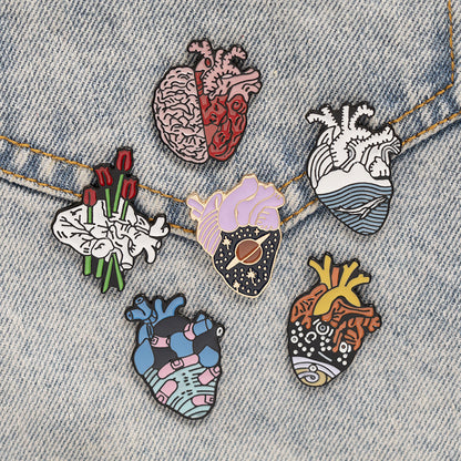 Exaggerated Heart Brooch