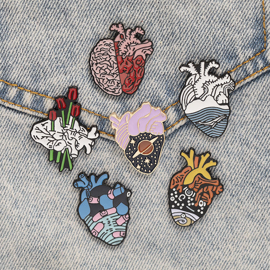 Exaggerated Heart Brooch