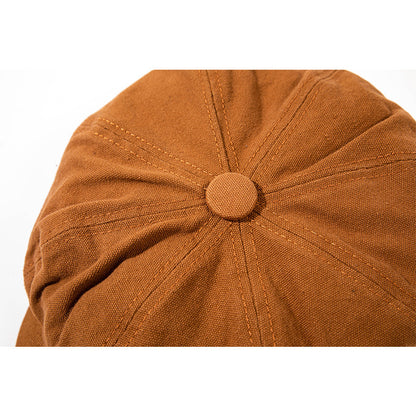 Autumn and winter cotton solid color simple flat cap