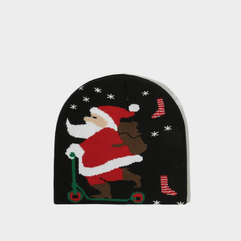 Christmas woolen knitted hat for warmth and cold protection
