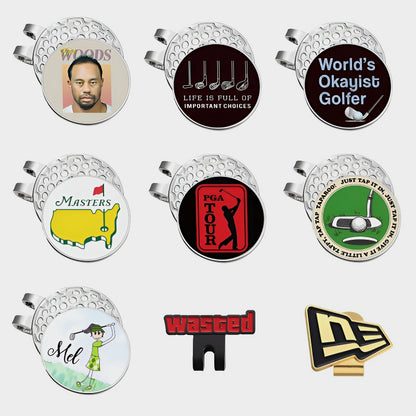 GOLF Metal Magnetic Ball Position Marker Personalized Golf Hat Clip Decoration