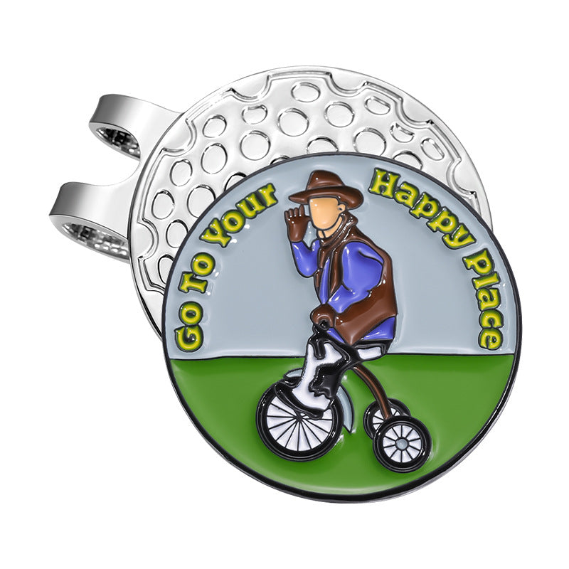 Mark Metal Magnetic Cartoon Ball Position Marker Personalized Golf Hat Clip