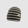 Label Striped Knit Beanie
