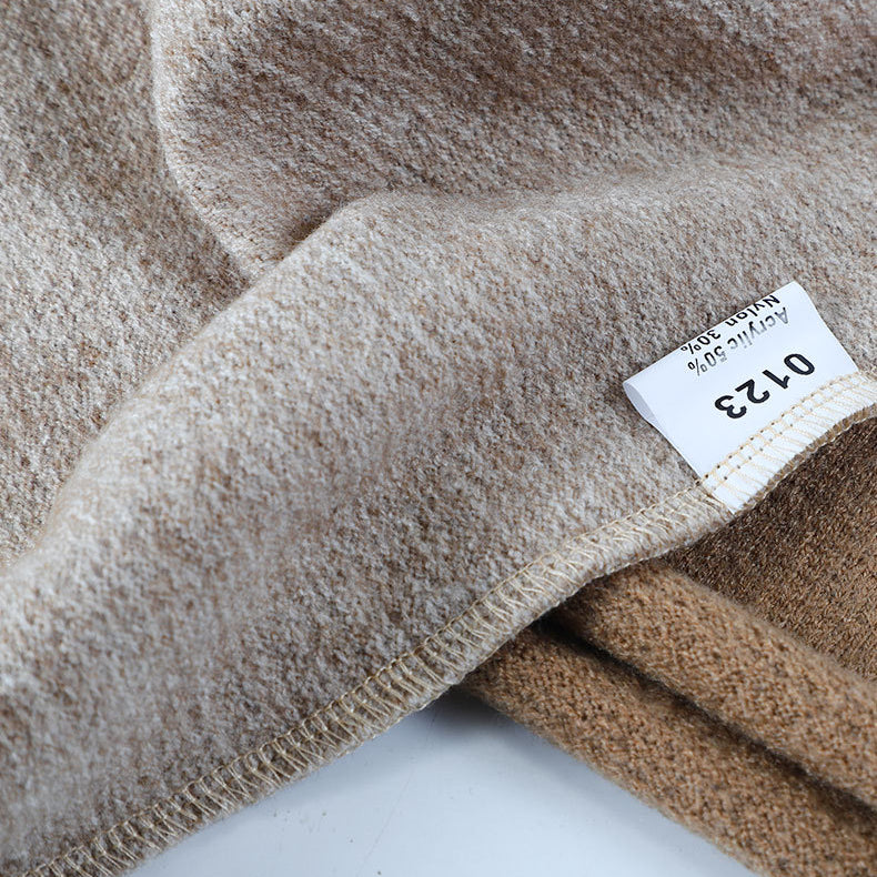 Knitted Rolled Edge Slouchy Beanie