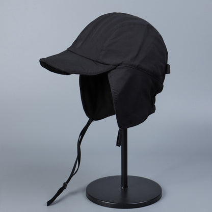 Outdoor Polar Fleece Lined Warm Nylon Water-Repellent Ski Ear Protection Hat