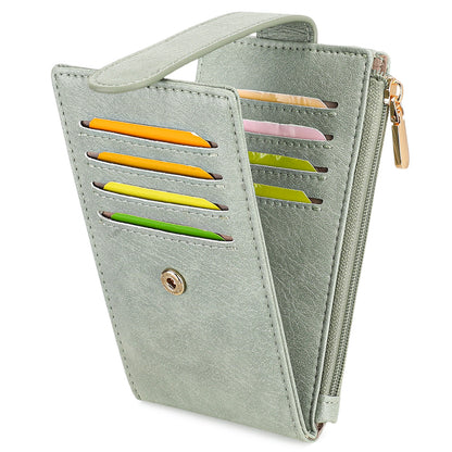 Gift Box Double Zipper Card Holder Multi-Card Slot RFID Anti-Magnetic Card Sleeve Coin Purse