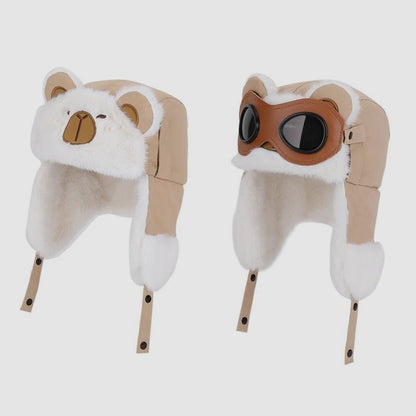 Children's Trapper Winter Windproof Cold Protection Goggles Flight Hat