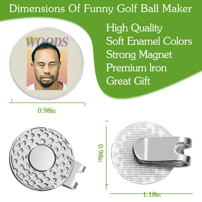 GOLF Metal Magnetic Ball Position Marker Personalized Golf Hat Clip Decoration