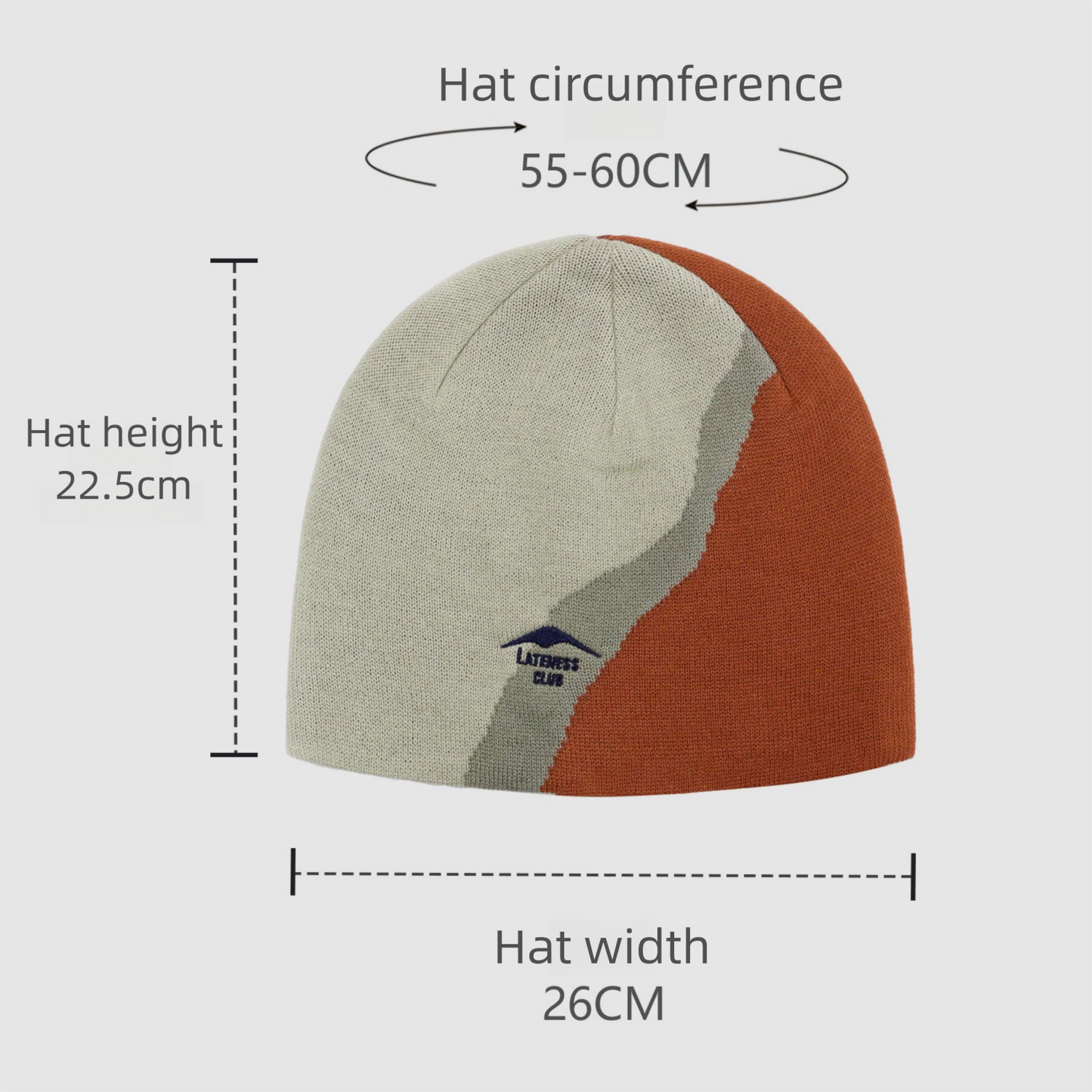 Autumn Winter Commute Womens Color-Block Ear Flap Knit Hat