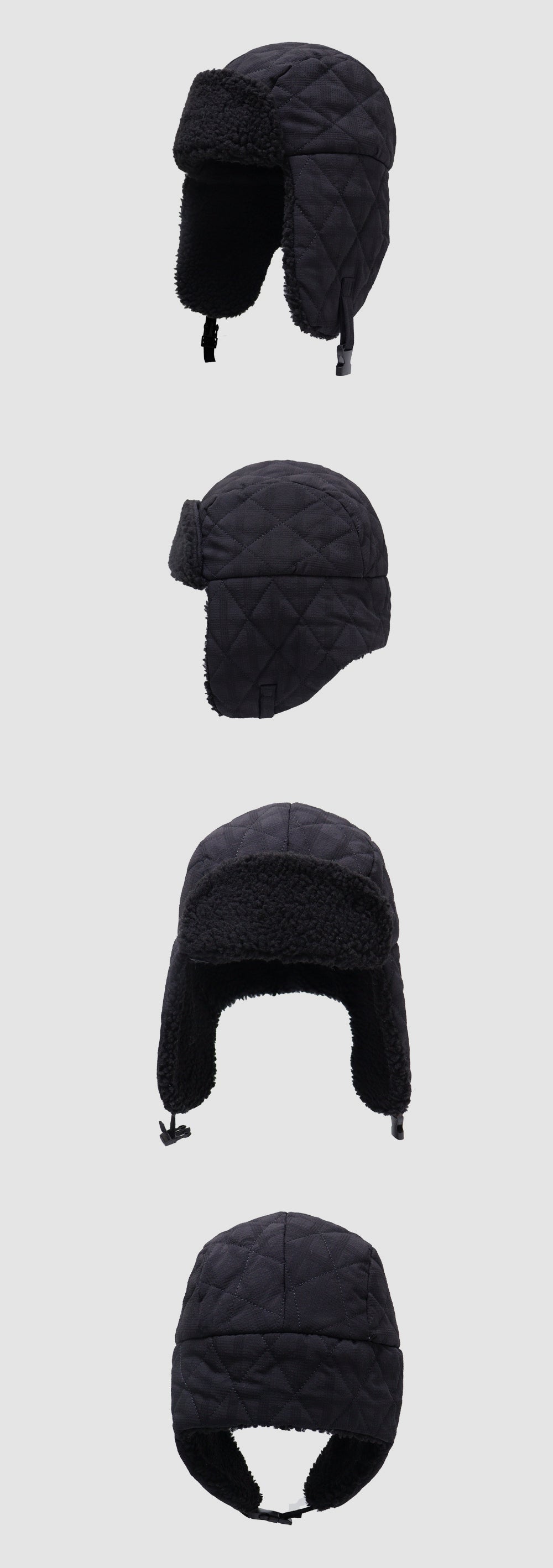 Thick Fleece Ear-Flap Trapper Hat for Cycling & Hiking