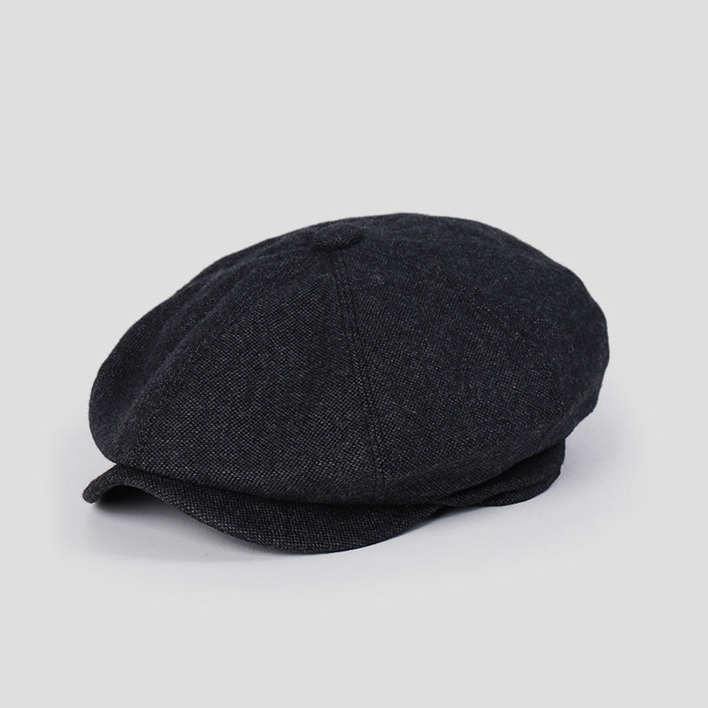 Thin Woolen 60% Wool High-End Flat Cap
