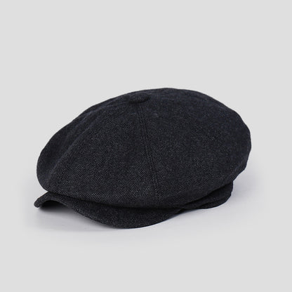 Thin Woolen 60% Wool High-End Flat Cap