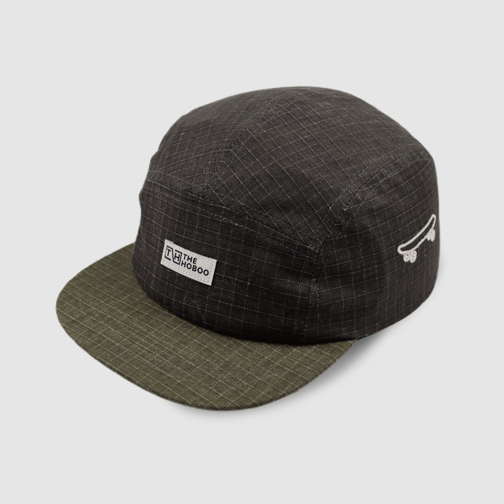 Plaid Pattern 5 Panel Cap